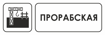 И02 прорабская (пластик, 600х200 мм) - Охрана труда на строительных площадках - Указатели - ohrana.inoy.org