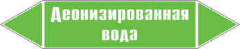 Маркировка трубопровода "деионизированная вода" (пленка, 716х148 мм) - Маркировка трубопроводов - Маркировки трубопроводов "ВОДА" - ohrana.inoy.org