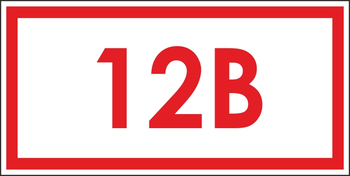 S10 указатель напряжения 12 в (пленка, 100х50 мм) - Знаки безопасности - Вспомогательные таблички - ohrana.inoy.org